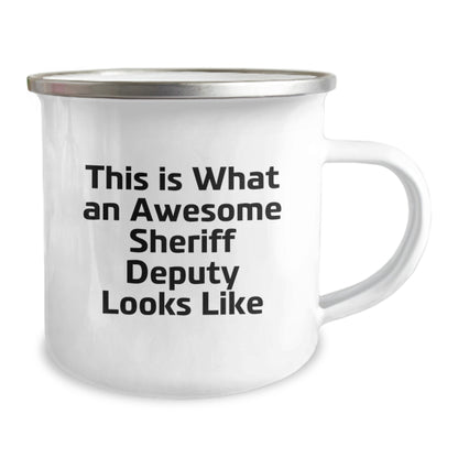 Funny Sheriff Deputy Gifts from Friends for Men, This Is What An Awesome Sheriff Deputy Looks Like Camping Mug, Christmas Unique - Image 2
