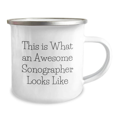 Funny Sonographer Gifts from Friends, Unique Camping Mug for Sonographer, This Is What An Awesome Sonographer Looks Like Christmas Unique Gifts for Sonographer Men - Image 2