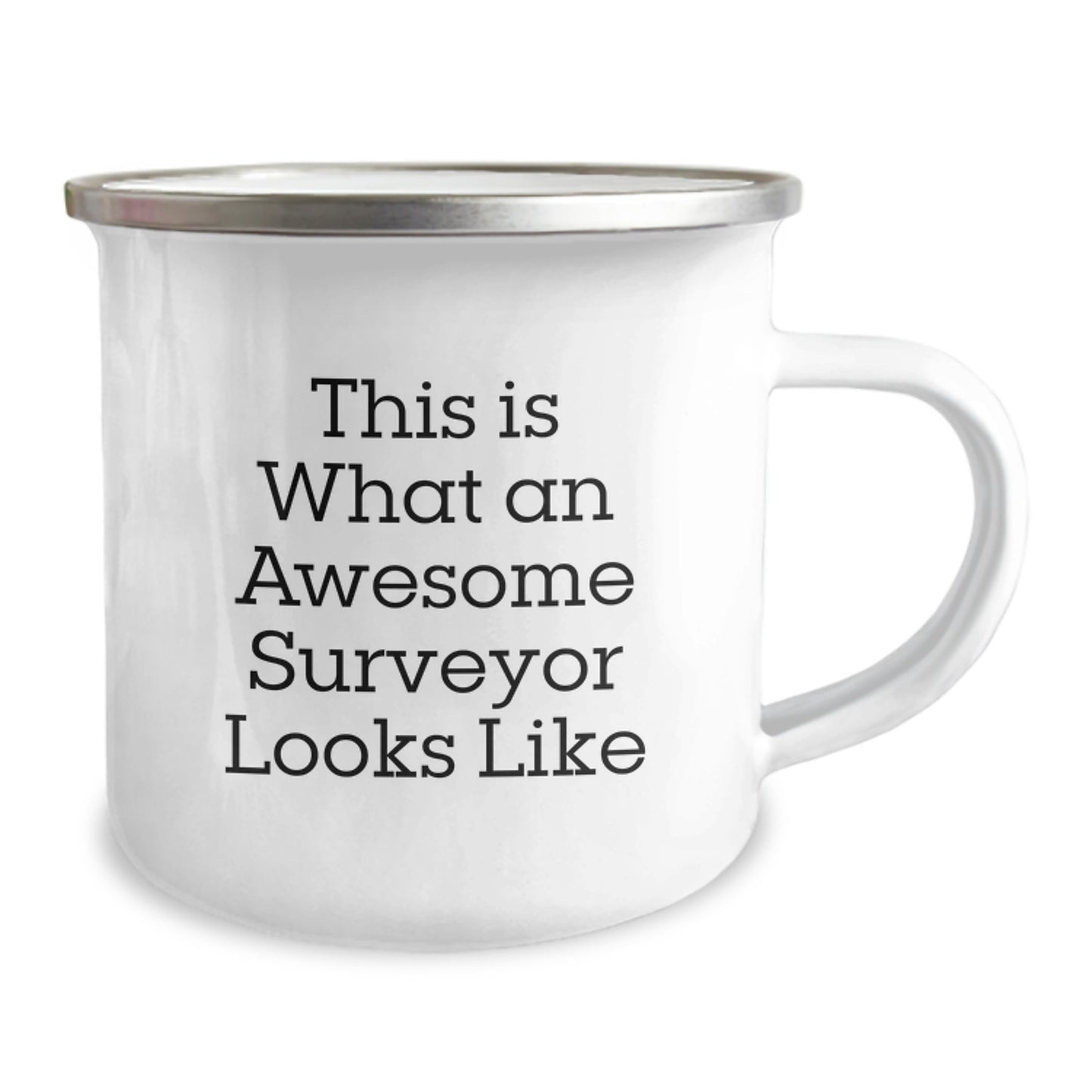 Funny Surveyor Gifts for Men - This Is What An Awesome Surveyor Looks Like, Unique Christmas Memorable Presents for Surveyor Friends, 12 oz Stainless Steel Camping Mug - Image 2