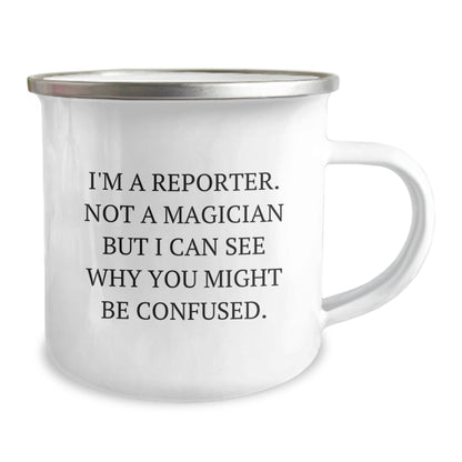 Unique Gifts for Reporter Friends - Funny Reporter Camping Mug, Perfect Christmas Unique Gifts from Friends, Family, Coworkers - Image 2