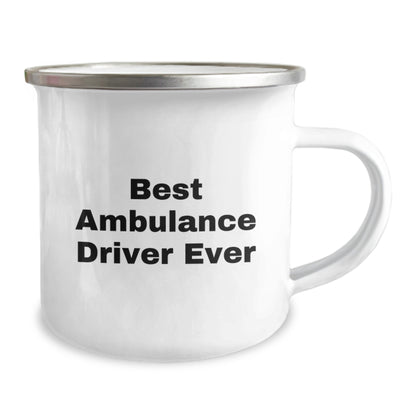Ambulance Driver Gifts for Men, Funny 'Best Ambulance Driver Ever' Camping Mug, Gifts from Family to Ambulance Driver - Image 2