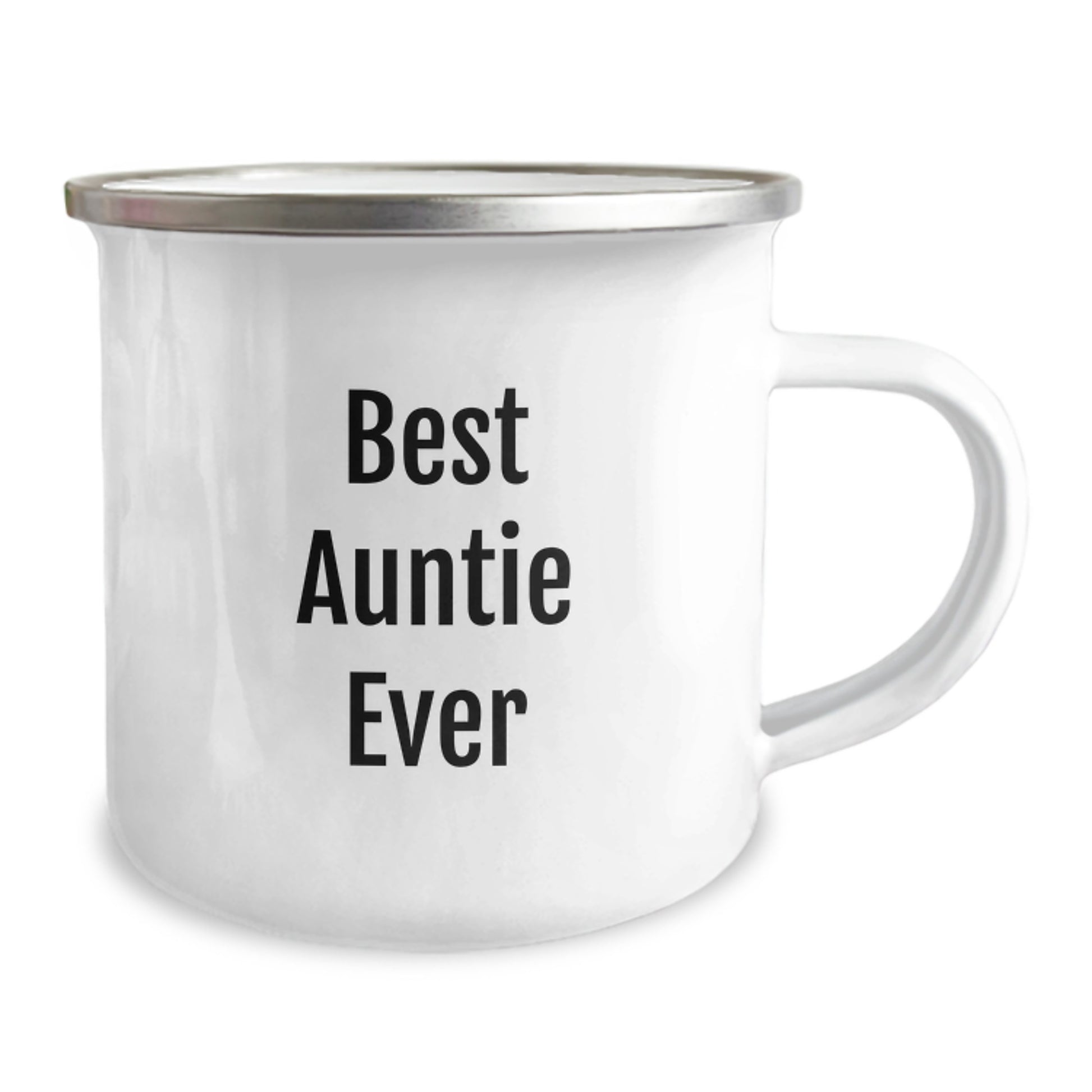 Funny Gifts from Men to Best Auntie Ever Camping Mug, Unique Christmas Unique Gifts for Aunties, Stainless Steel Enamel Finish, Perfect Camping Mug for Family - Image 2