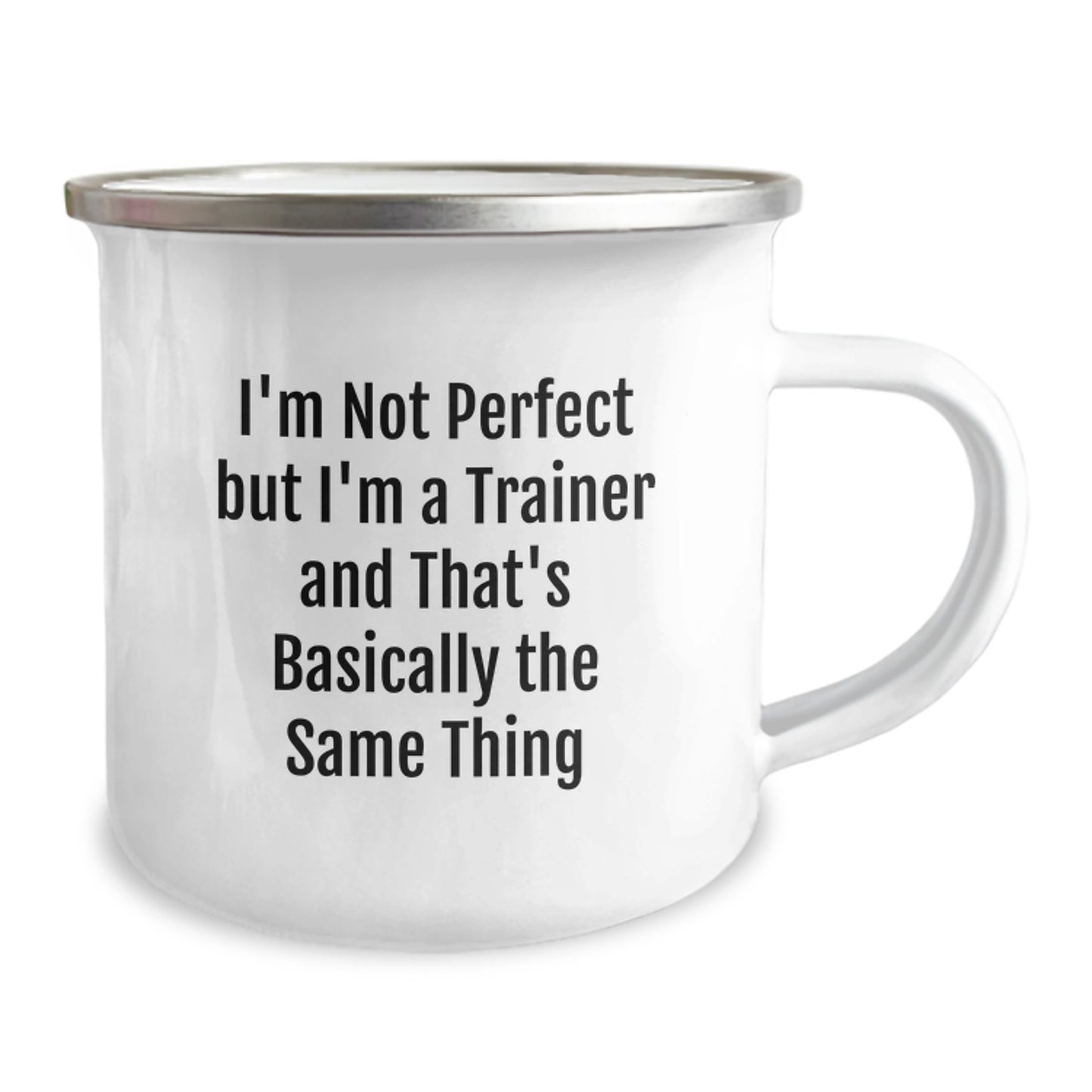 Funny Trainer Gifts from Friends for Men - I'm Not Perfect But I'm A Trainer And That's Basically The Same Thing Camping Mug, Unique Christmas Unique Gifts for Trainers - Image 2