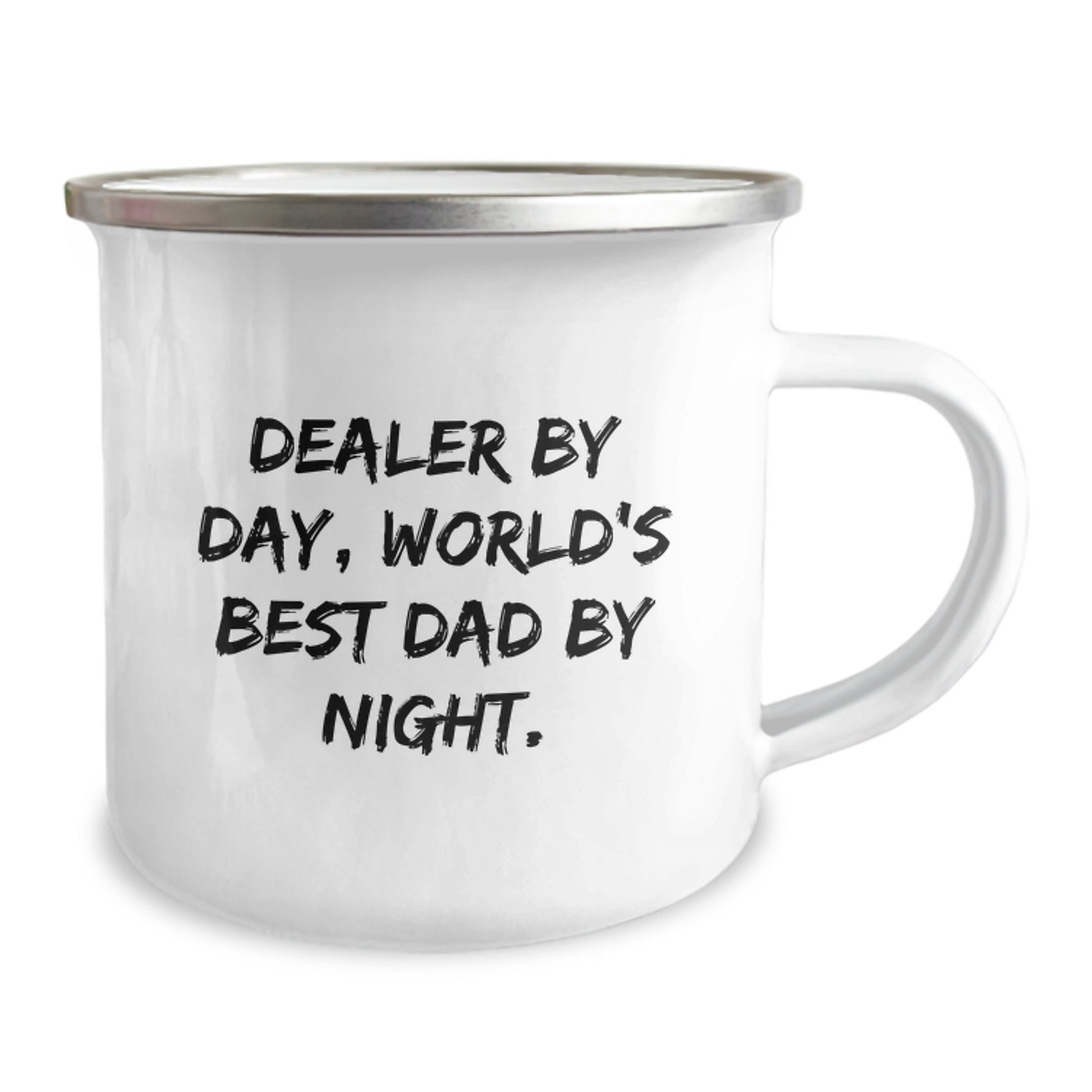 Dealer Gifts from Men - Camping Mug for World's Best Dad By Night, Funny Quote for Graduation Unique Gifts - Image 2