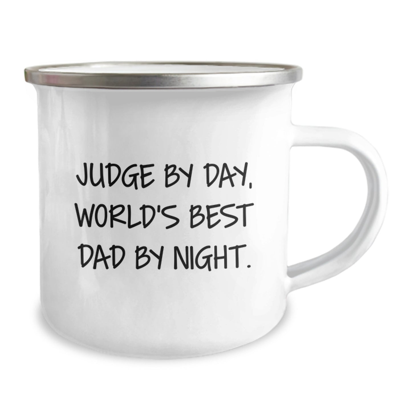 Funny Judge Gifts for Him, Camping Mug for the World's Best Dad - Judge By Day, World's Best Dad By Night. Christmas Unique Gifts from Family to Men - Image 2
