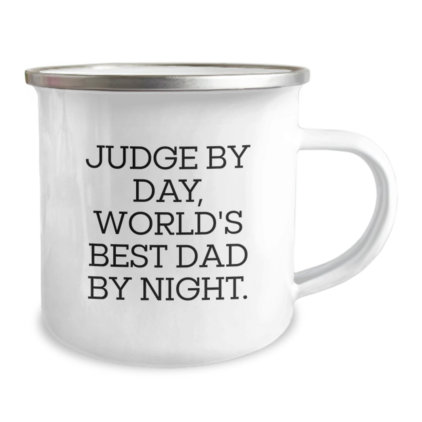 Funny Judge Gifts for Men - Camping Mug, 'Judge By Day, World's Best Dad By Night' - Unique Christmas Unique Gifts from Dad to Judge - Image 2