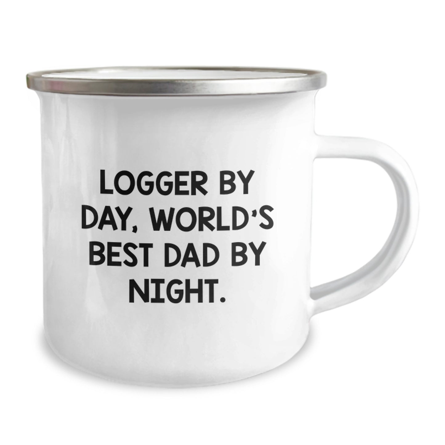Funny Logger Gifts from Men, World's Best Dad Camping Mug for Christmas Unique Gifts - Image 2