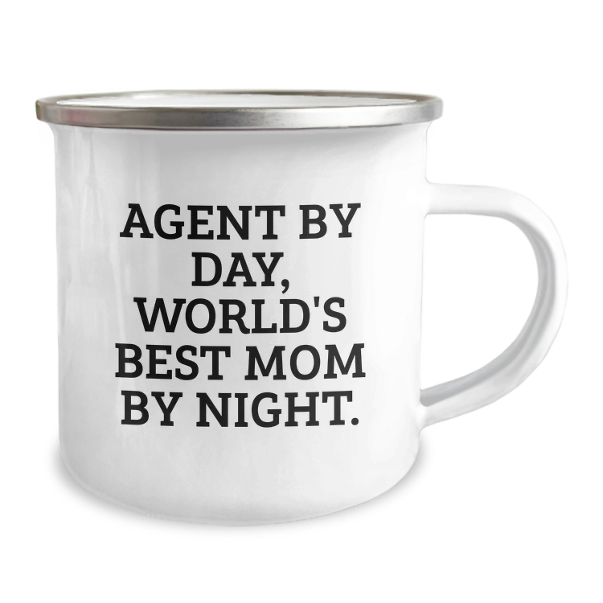 Funny Agent Gifts from Men, Christmas Unique Gifts for Agent, Camping Mug Agent By Day, World's Best Mom By Night. Stainless Steel, 12 Oz - Image 2