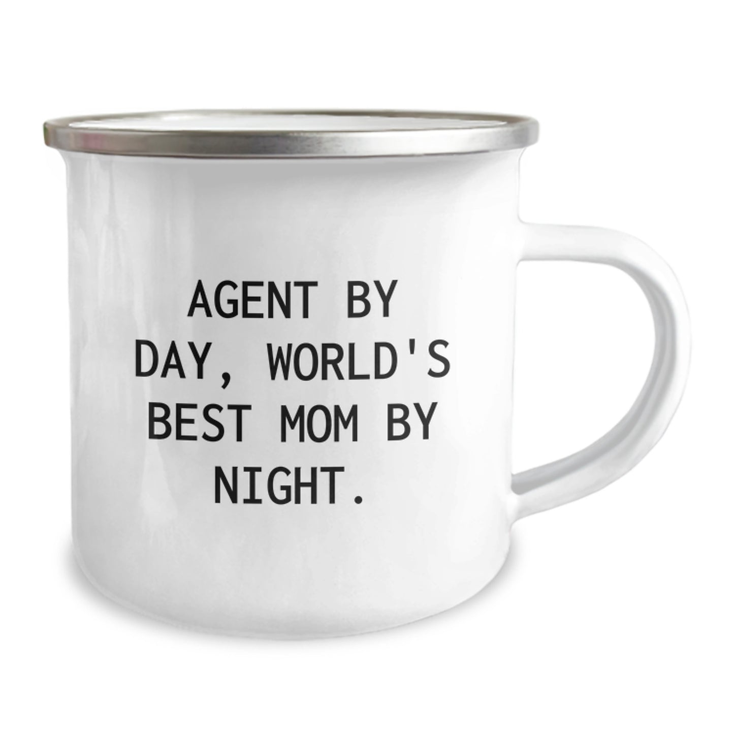 Funny Agent Gifts from Mom - Agent By Day, World's Best Mom By Night. Camping Mug - Christmas Unique Gifts for Agent - Image 2