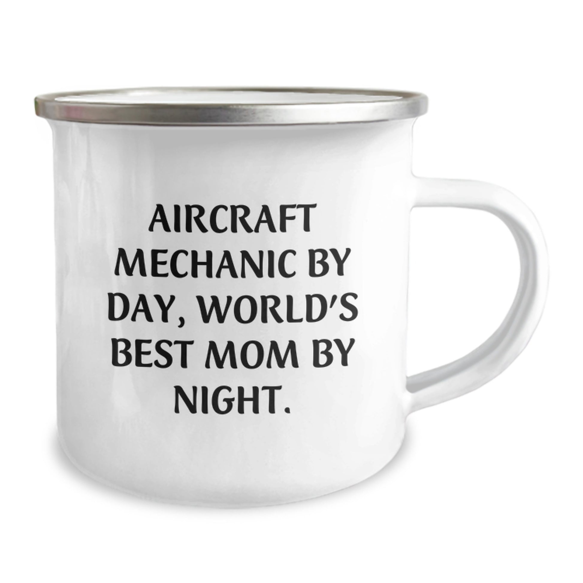 Aircraft Mechanic Funny Gifts, Christmas Unique Mugs for Friends and Family, Camping Mug with Inspirational Quote - 'Aircraft Mechanic By Day, World's Best Mom By Night.' - Image 2