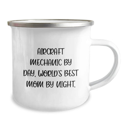 Funny Aircraft Mechanic Gifts from Men to Daughter, Unique Christmas Unique Gifts for Aircraft Mechanic Mom, Camping Mug Stainless Steel - Image 2