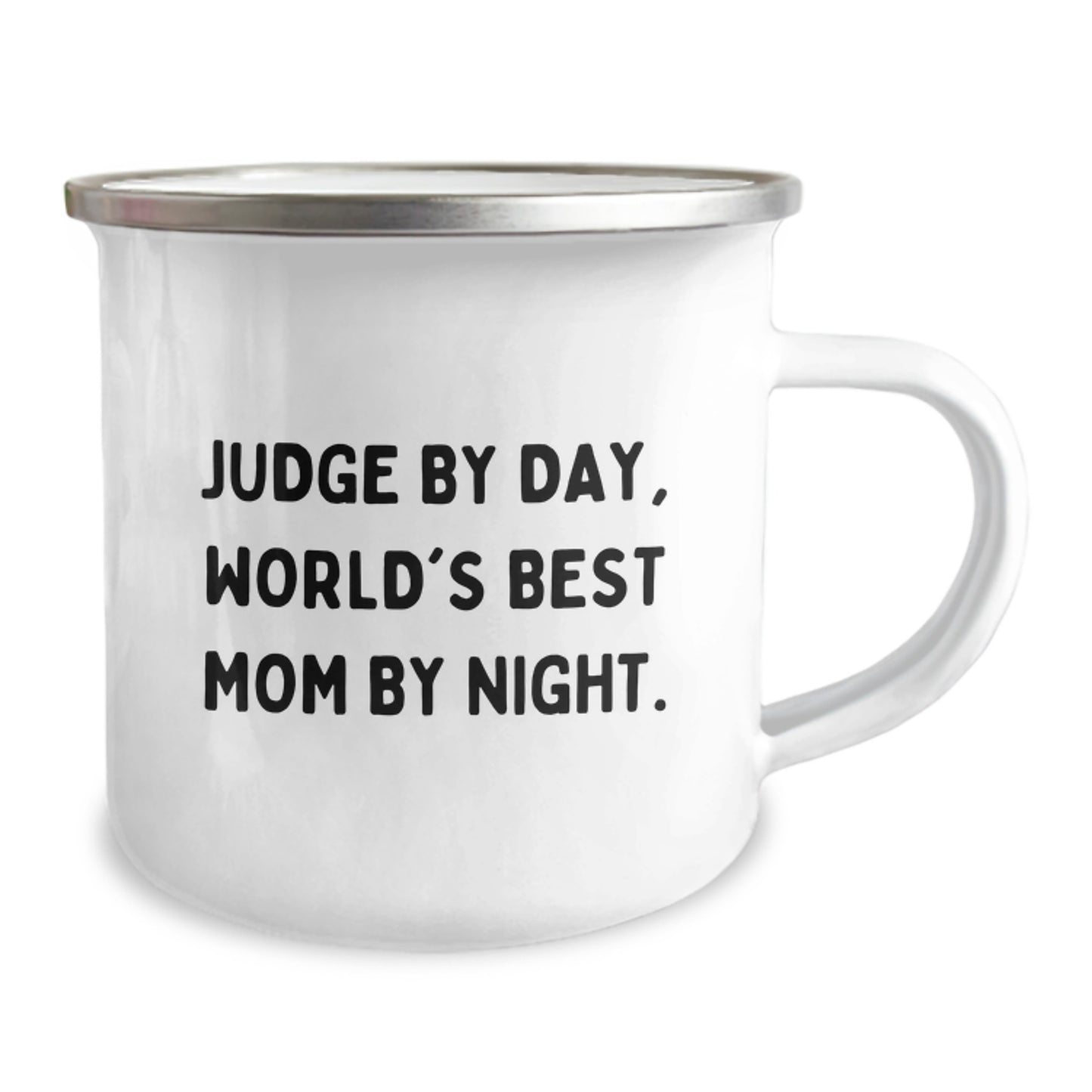 Funny Judge Gifts for Men, Camping Mug, Quote 'Judge By Day, World's Best Mom By Night.' - Unique Christmas Unique Gifts from Family - Image 2