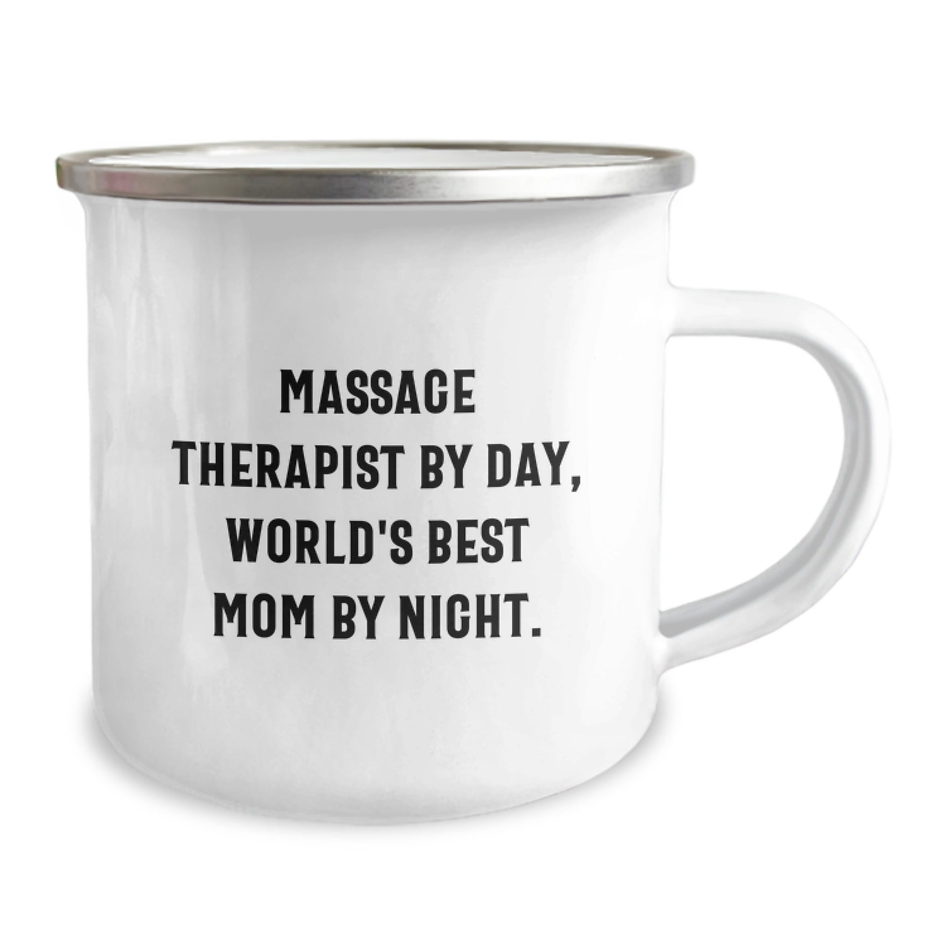 Funny Massage Therapist Gifts for Her, Unique Camping Mug for Christmas, 'Massage Therapist By Day, World's Best Mom By Night.' - Image 2