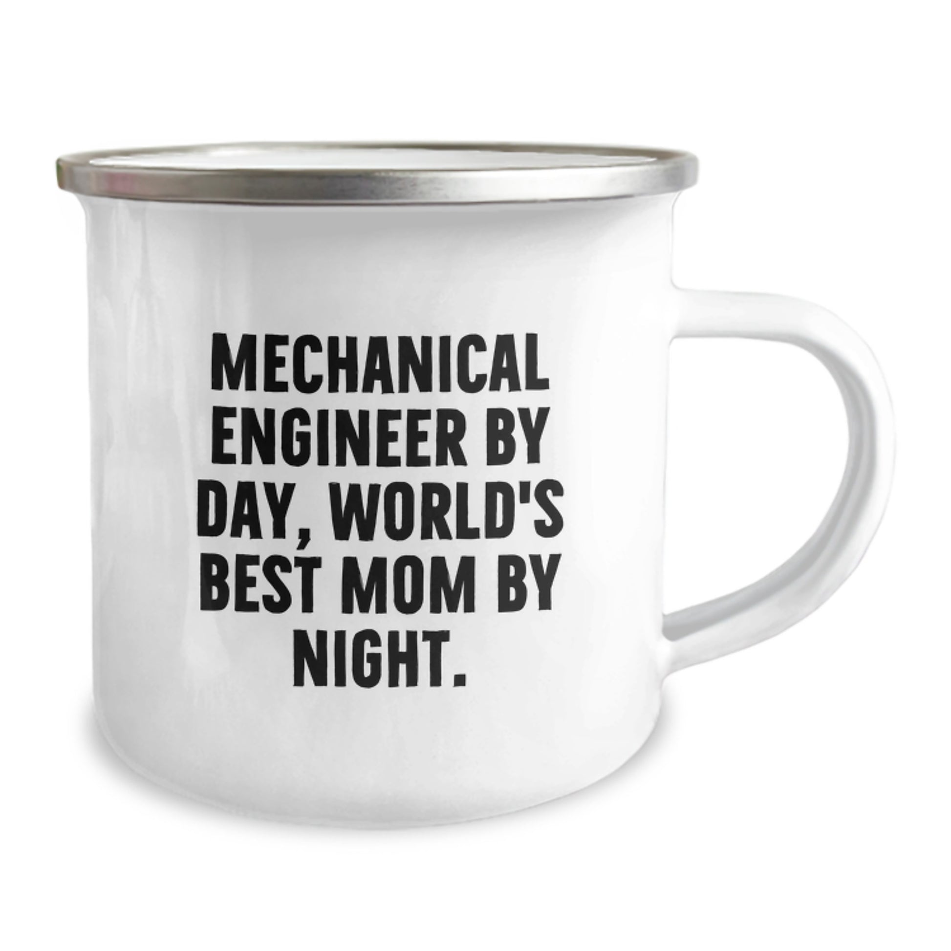 Funny Mechanical Engineer Gifts for Men from World's Best Mom, 'Mechanical Engineer By Day, World's Best Mom By Night' Camping Mug for Christmas - Image 2
