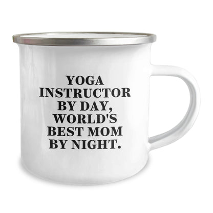 Yoga Instructor Gifts from Family - Funny Camping Mug for World's Best Mom By Night - Valentine's Unique Gifts - Image 2