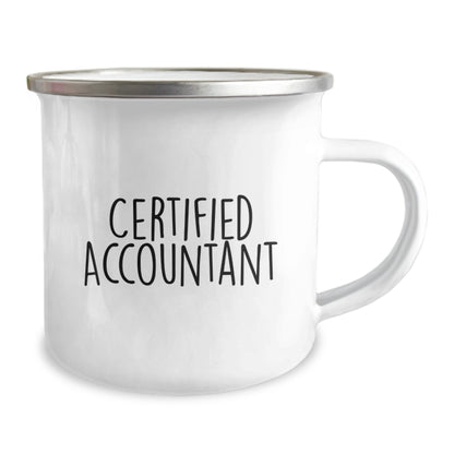 Funny Certified Accountant Gifts for Men, Camping Mug for Graduation, 'You're the 'Bean' Counting to Me', 12 oz Stainless Steel with Enamel Finish, Hand Wash Recommended, Permanent Printing - Image 2