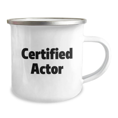Funny Actor Gifts for Him Camping Mug with Enamel Finish, 12 oz Capacity, Perfect for Graduation, from Friends to the Future Star - Image 2