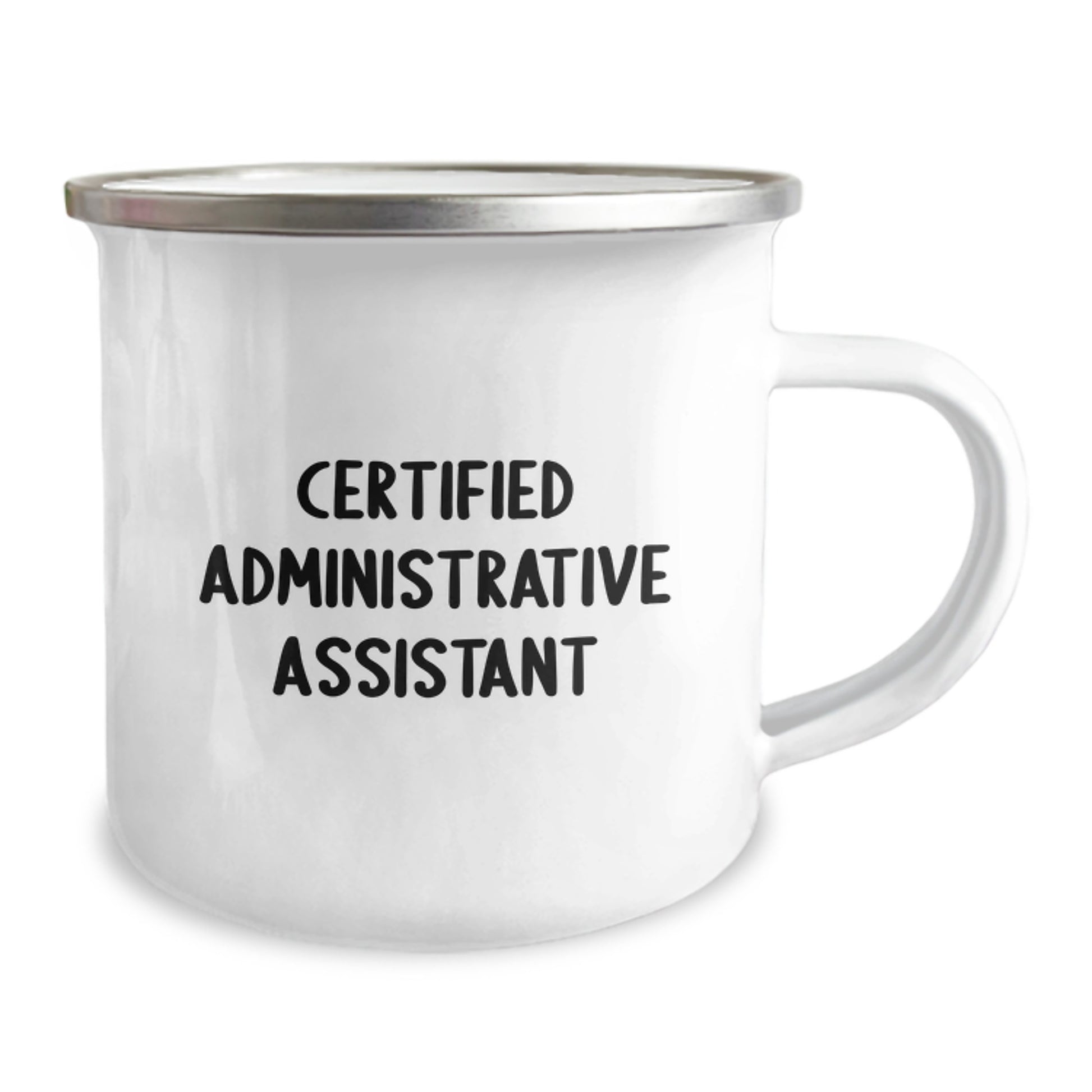 Funny Gifts from Friends for Administrative Assistant Certified Camping Mug, Christmas Unique Gifts for Men Women Coworkers Family, Stainless Steel with Enamel Finish, 12 oz Capacity - Image 2