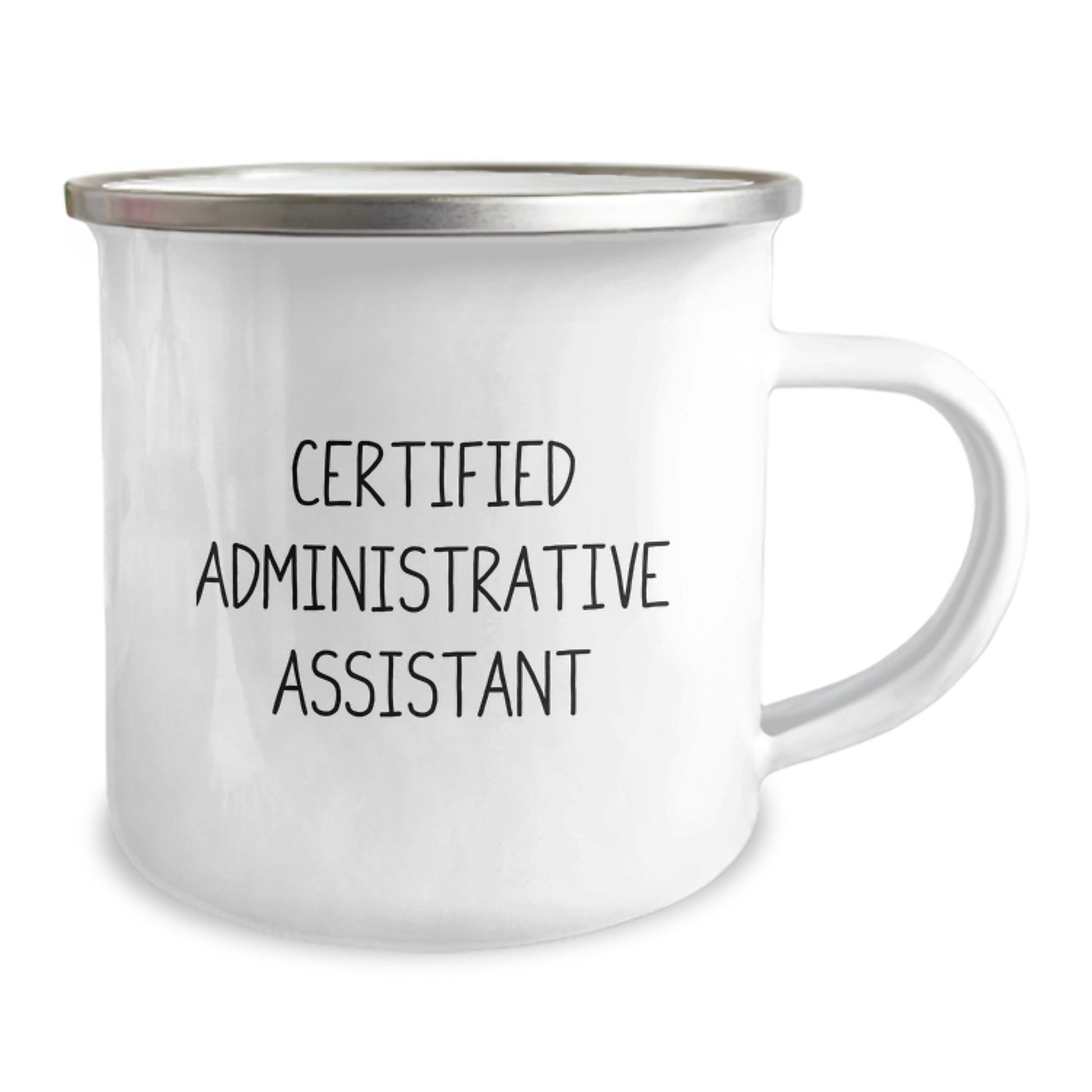 Funny Gifts from Coworkers, Christmas Unique Gifts for Administrative Assistant, Camping Mug with Certified Administrative Assistant Quote, 12 oz Stainless Steel with Enamel Finish - Image 2