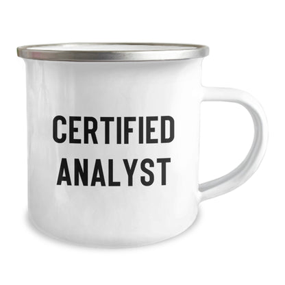 Funny Analyst Gifts from Men to Friends - Christmas Unique Camping Mug for Certified Analysts - Image 2