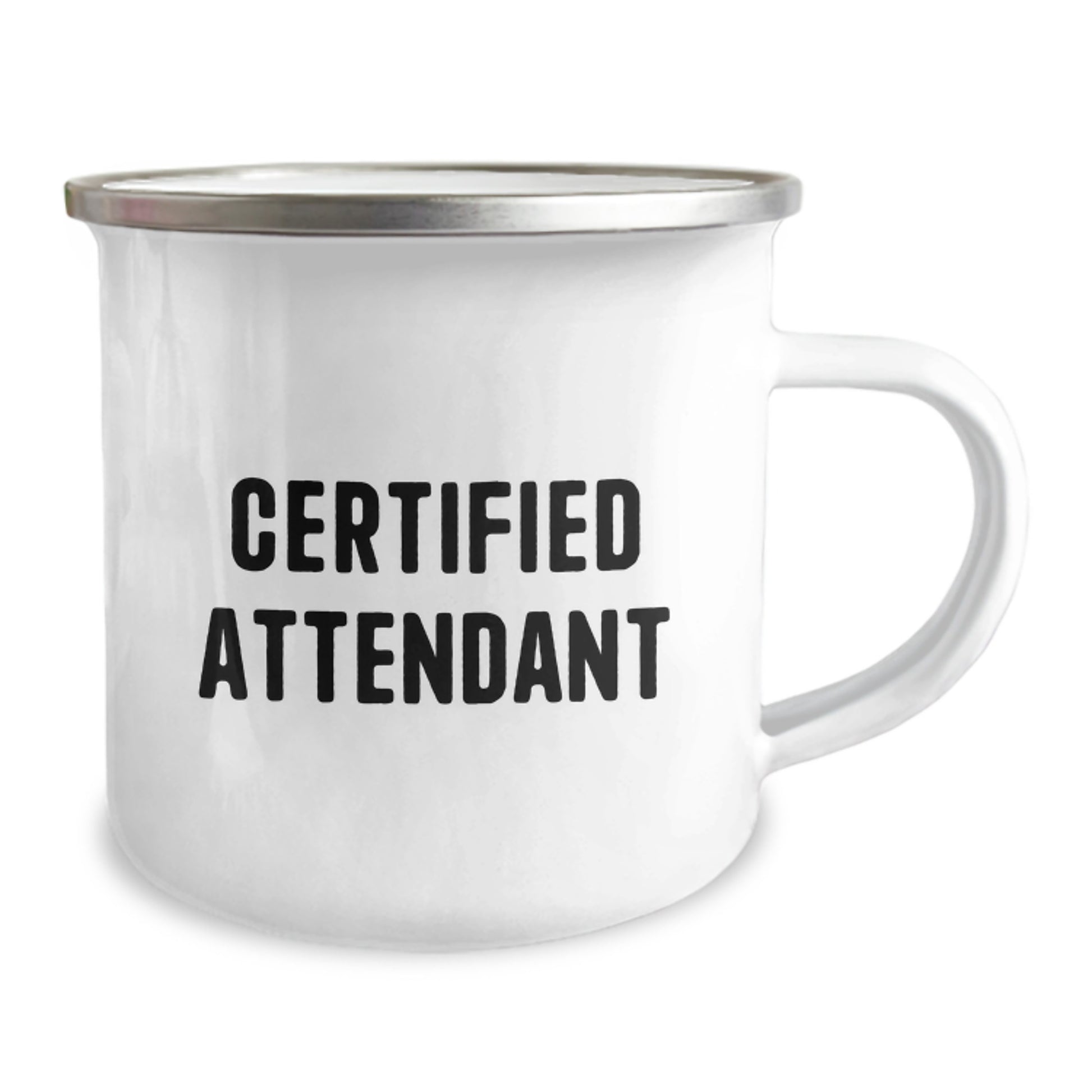 Funny Certified Attendant Gifts from Friends for Birthday - Camping Mug, 12 oz Stainless Steel with Enamel Finish, Quote: 'Life's an Adventure' - Gift for Attendant - Image 2