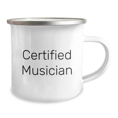 Funny Musician Gifts from Friends for Men - Certified Musician Camping Mug, Christmas Unique Gifts, Musician Mug - Image 2