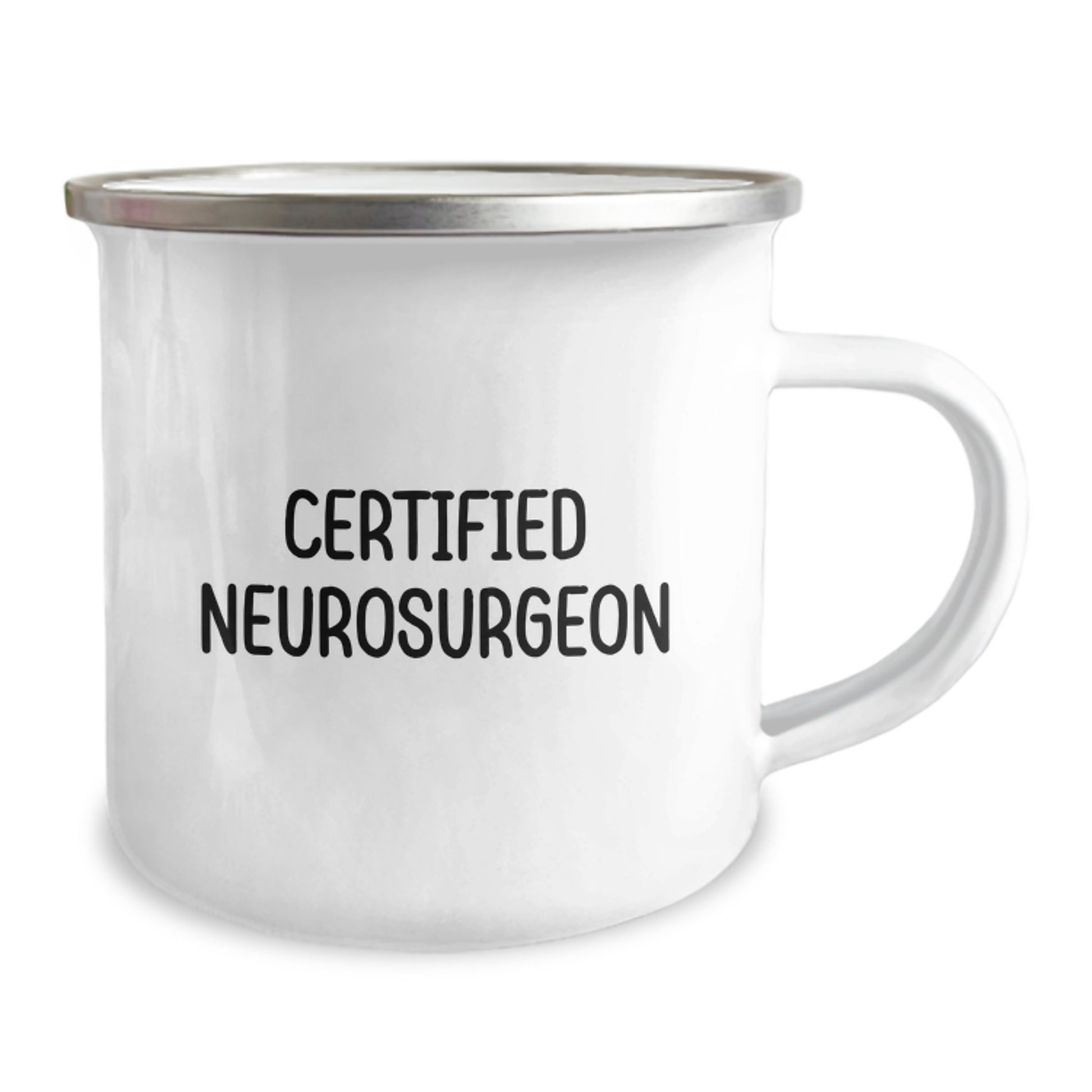 Gifts from Men to Certified Neurosurgeons, Funny 'I Save Lives, Then I Drink Coffee' Quote, Christmas Unique Gifts for Neurosurgeon Friends, 12 oz Stainless Steel Camping Mug - Image 2