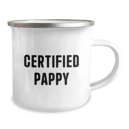 Funny Pappy Gifts from Men - Christmas Unique Gifts for Pappy - Pappy Camping Mug with Certified Pappy Quote - Image 2