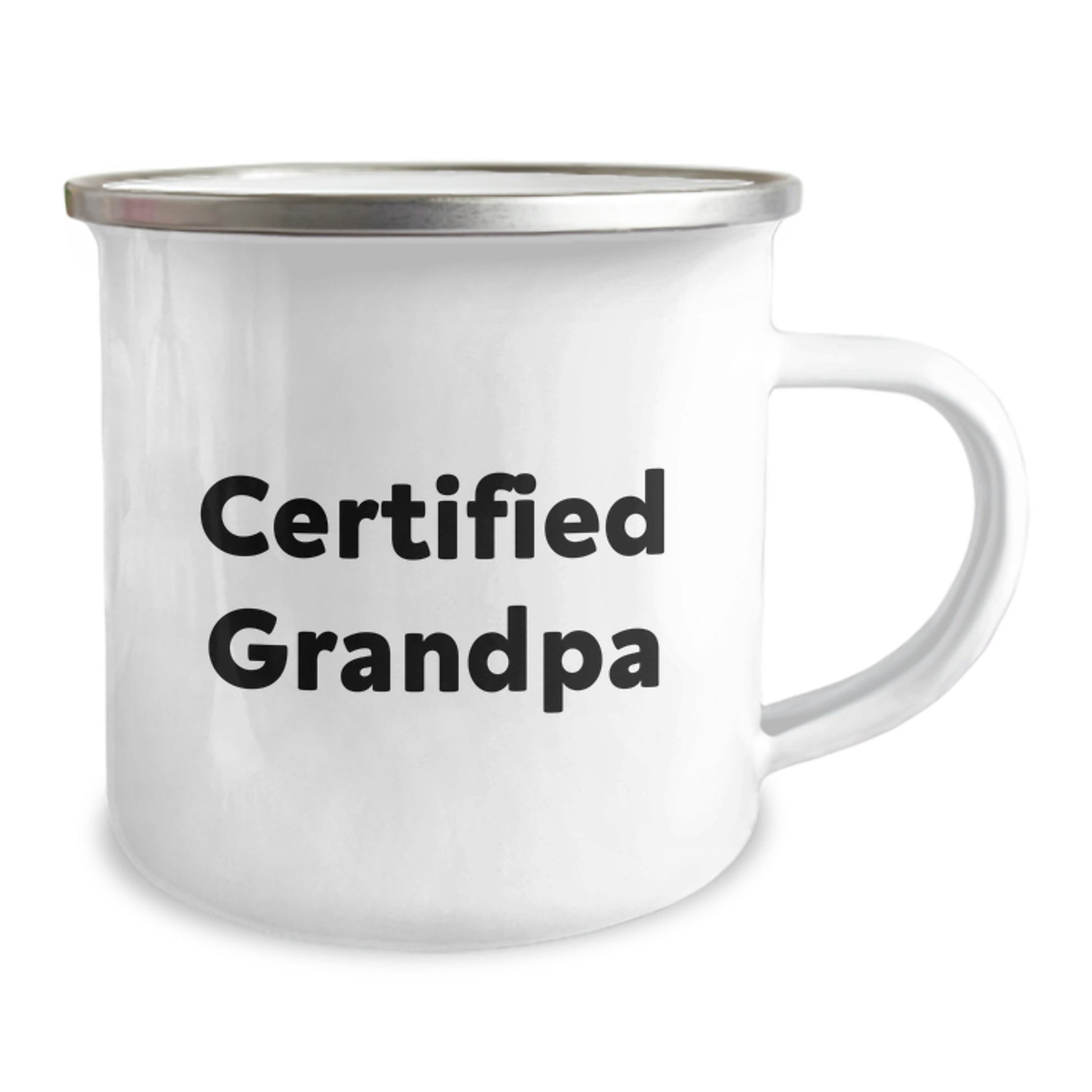 Funny Grandpa Gifts for Men, Camping Mug with Certified Grandpa Quote, Unique Christmas Memorable Presents for Grandpa, 12 oz Stainless Steel with Enamel Finish - Image 2