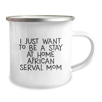 African Serval Cat Mom Camping Mugs Funny Quote Gifts from Friends for African Serval Cat Lovers Christmas Unique Gifts - Image 2