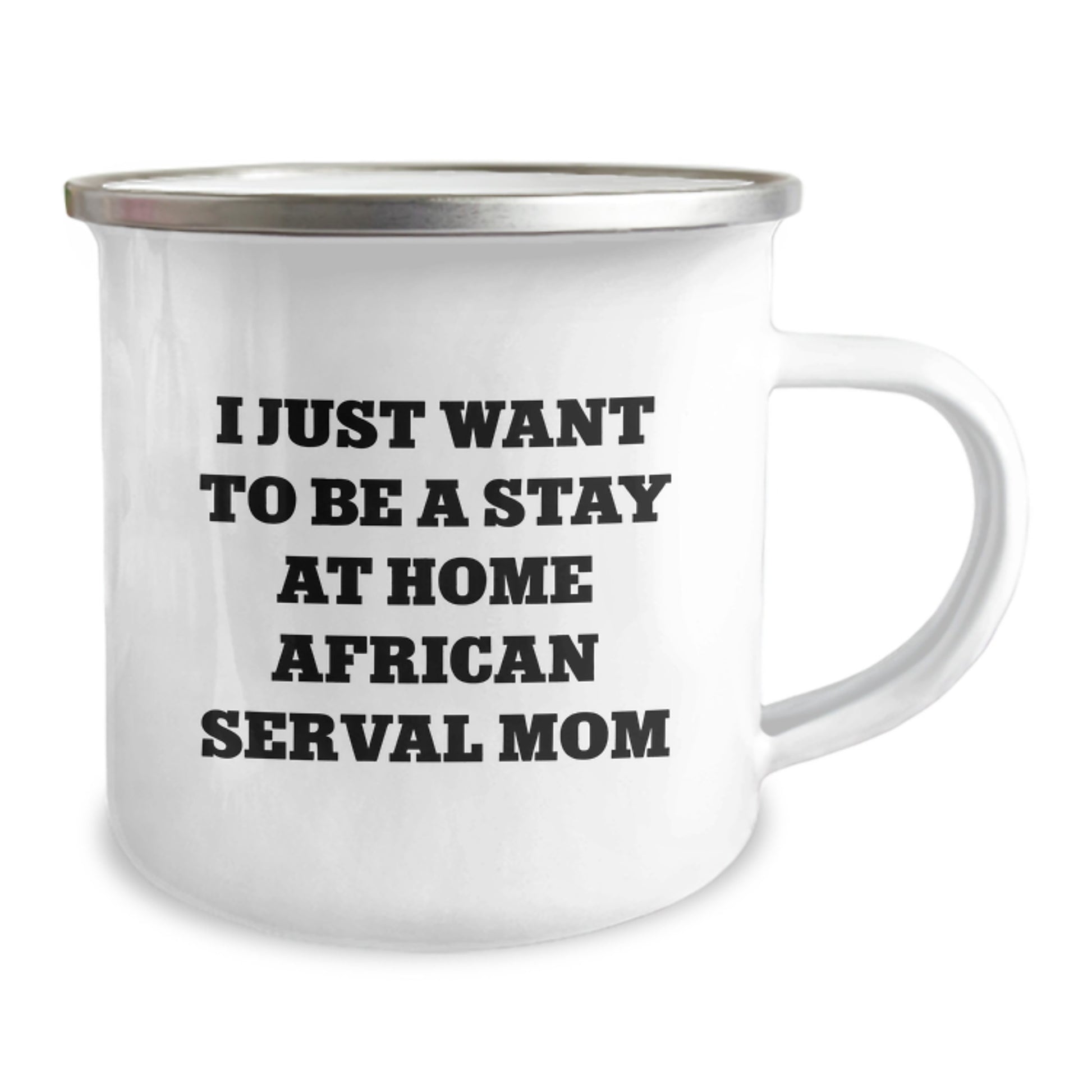 African Serval Cat Camping Mug for Mom Funny Valentine's Gift from Friends - Image 2