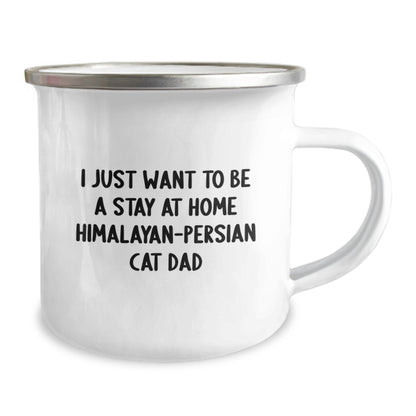 Funny Himalayan-Persian Cat Gifts for Stay At Home Dads Camping Mug, Perfect for Men Friends Family Christmas Unique Presents - Image 2