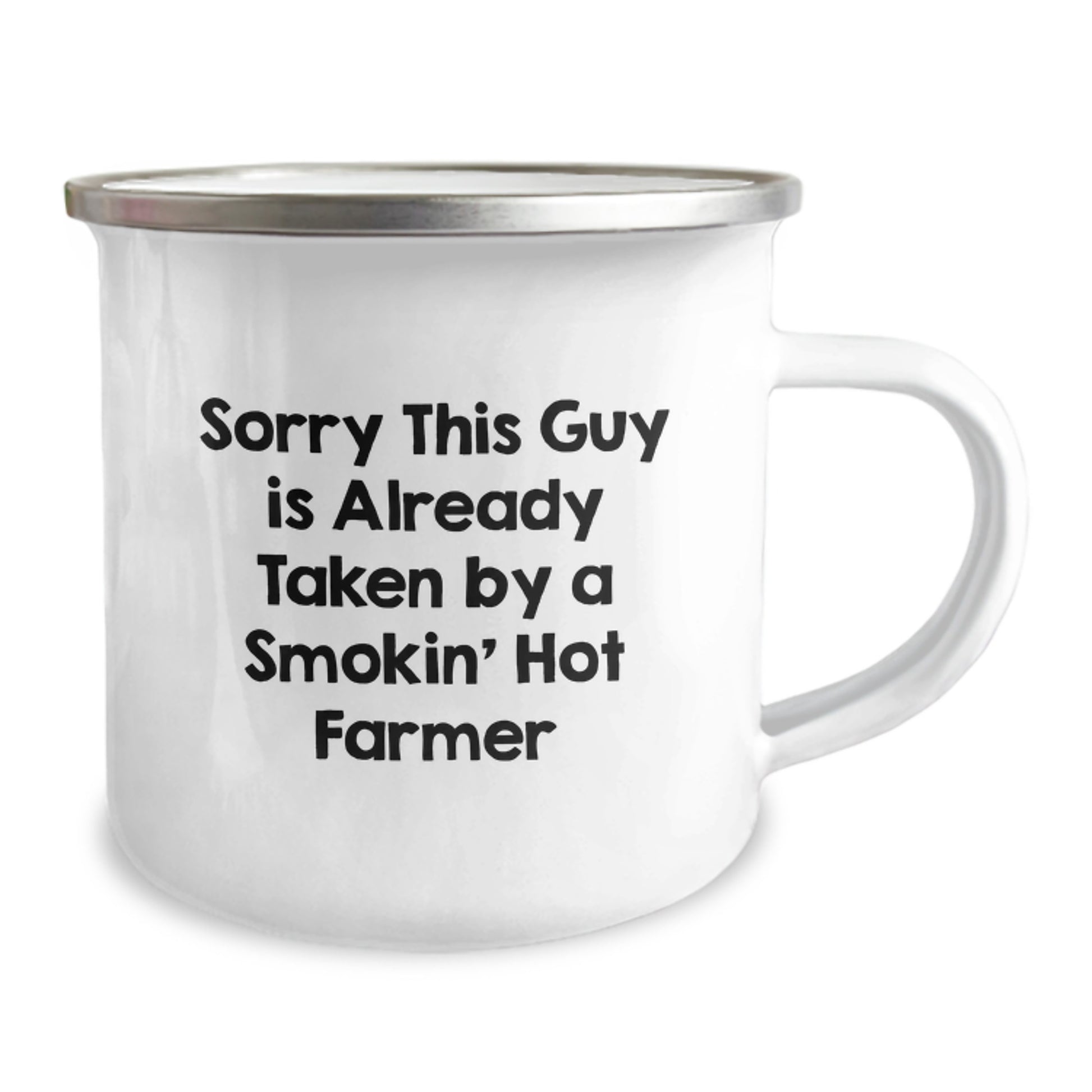 Funny Farmer Gifts - 'Sorry This Guy Is Already Taken' Camping Mug for Birthday - Gifts from Men to Farmer Friends - Image 2