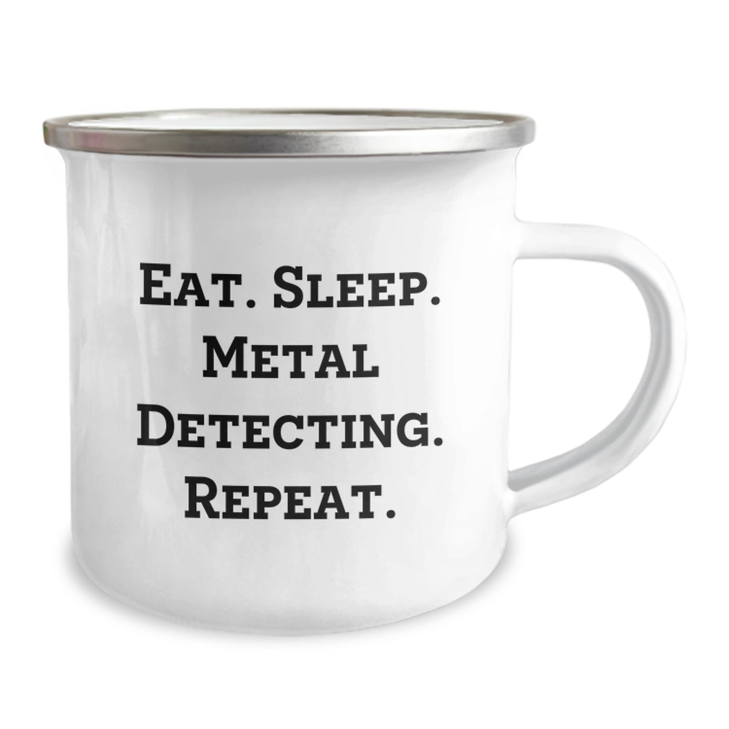 Funny Metal Detecting Gifts for Men - Eat. Sleep. Metal Detecting. Repeat. Camping Mug for Birthday from Friends - Image 2
