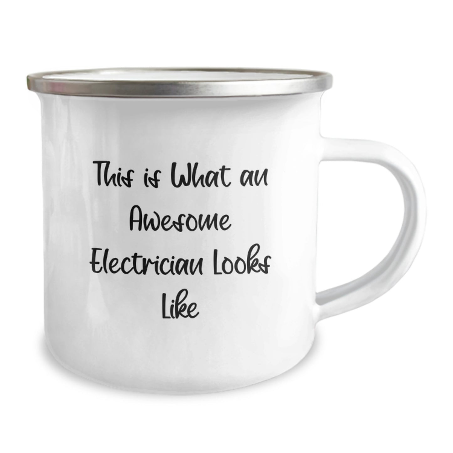 Gifts from Men for Electrician Valentine's Unique Camping Mug - 'This Is What An Awesome Electrician Looks Like' - Image 2