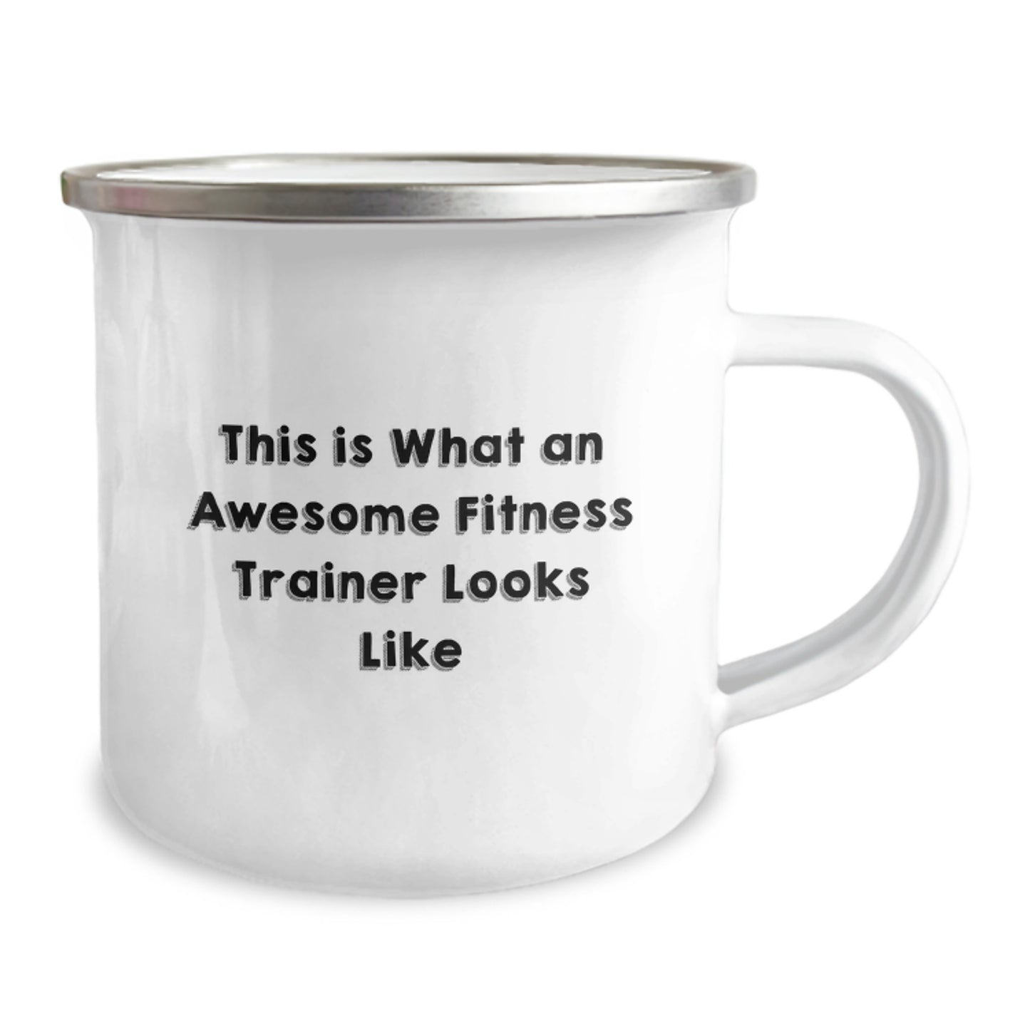 Gifts from Friends, Fitness Trainers Need Awesome Mugs Too, This Is What An Awesome Fitness Trainer Looks Like Funny Quote Camping Mug - Image 2