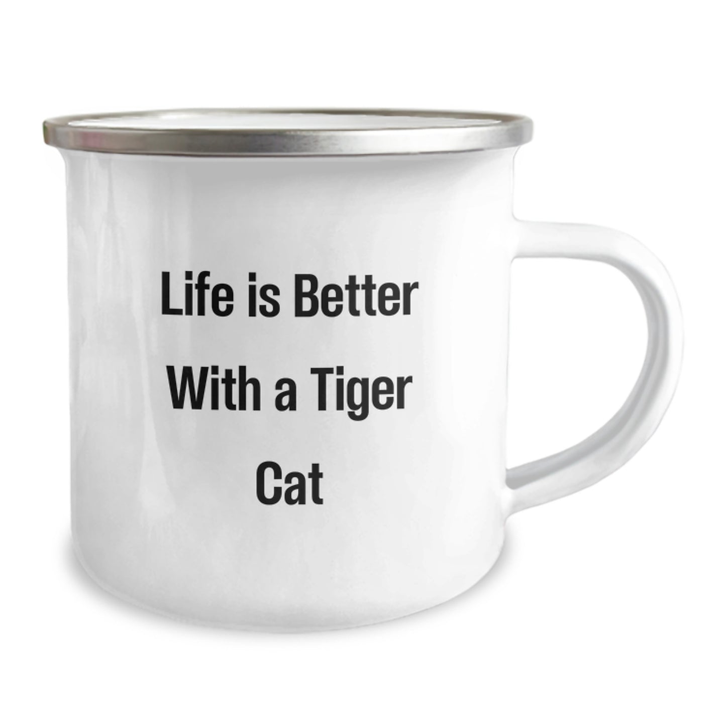 Tiger Cat Gifts for Men from Family, Funny Camping Mug with Life Is Better Quote, Unique Graduation Presents - Image 2