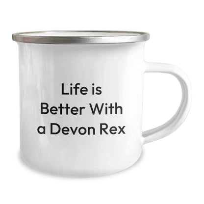 Funny Devon Rex Cat Gifts from Friends - Life Is Better With A Devon Rex Cat - Camping Mug for Birthday - Gifts for Devon Rex Cat Lovers - Image 2