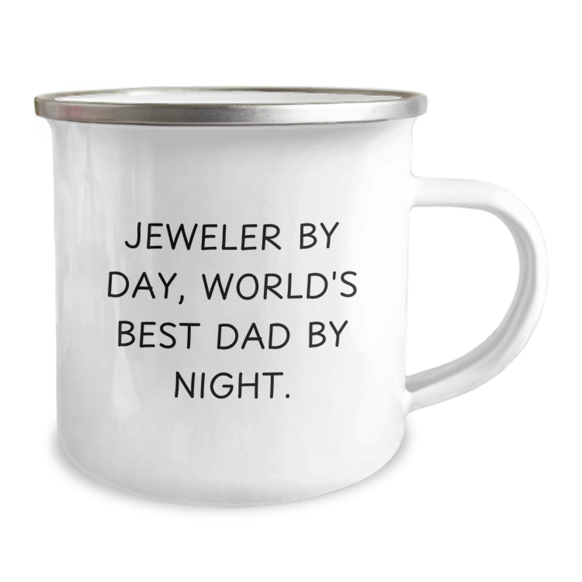 Jeweler Gifts from Dad, Funny Graduation Camping Mug for Men, 'Jeweler By Day, World's Best Dad By Night.' - Image 2