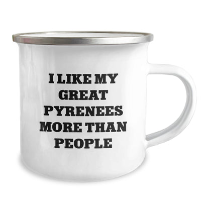 Funny Great Pyrenees Dog Lover Camping Mug, Gifts from Men to Women, Perfect Valentine's Unique Gifts for Great Pyrenees Dog Owners - Image 2