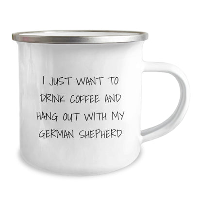 German Shepherd Dog Lovers Funny Quote Camping Mug Gifts from Friends for Birthday - Image 2
