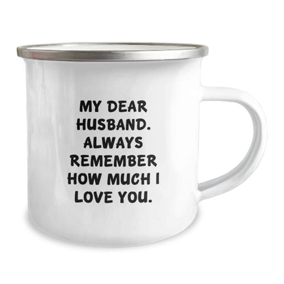 Funny Husband Camping Mug, Love Gift for Him from Wife on Valentine's - Image 2