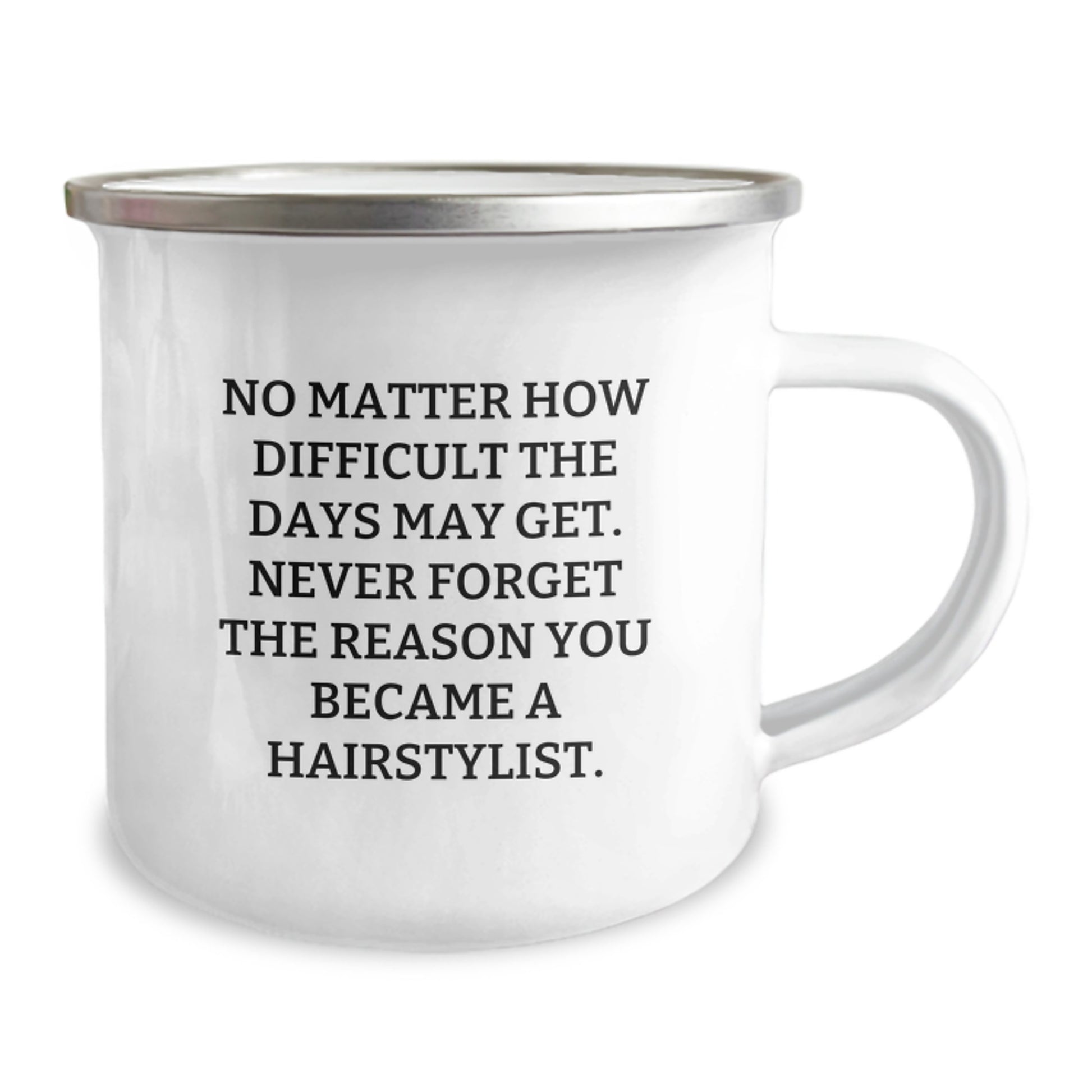 Funny Hairstylist Gifts from Men to Friends - Camping Mug with Inspirational Quote for Hairstylists on Christmas Morning - Image 2