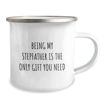 Funny Stepfather Gifts, Camping Mug for Him - Being My Stepfather Is The Only Gift You Need, Birthday Unique Gifts from Men - Image 2