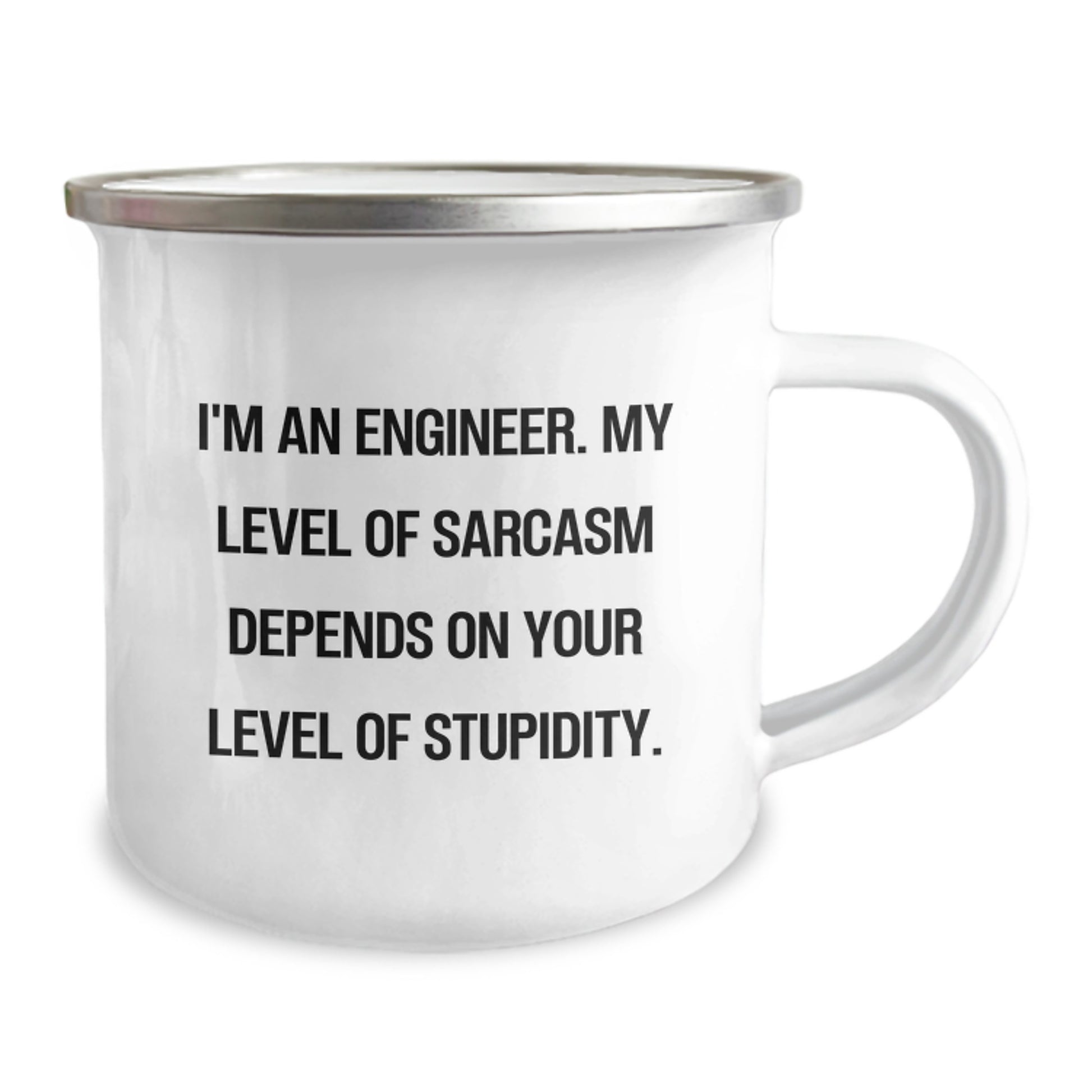 Funny Engineer Christmas Unique Gifts from Men to Friends for Camping Mug I'm An Engineer My Level Of Sarcasm Depends On Your Level Of Stupidity Engineer Humor - Image 2
