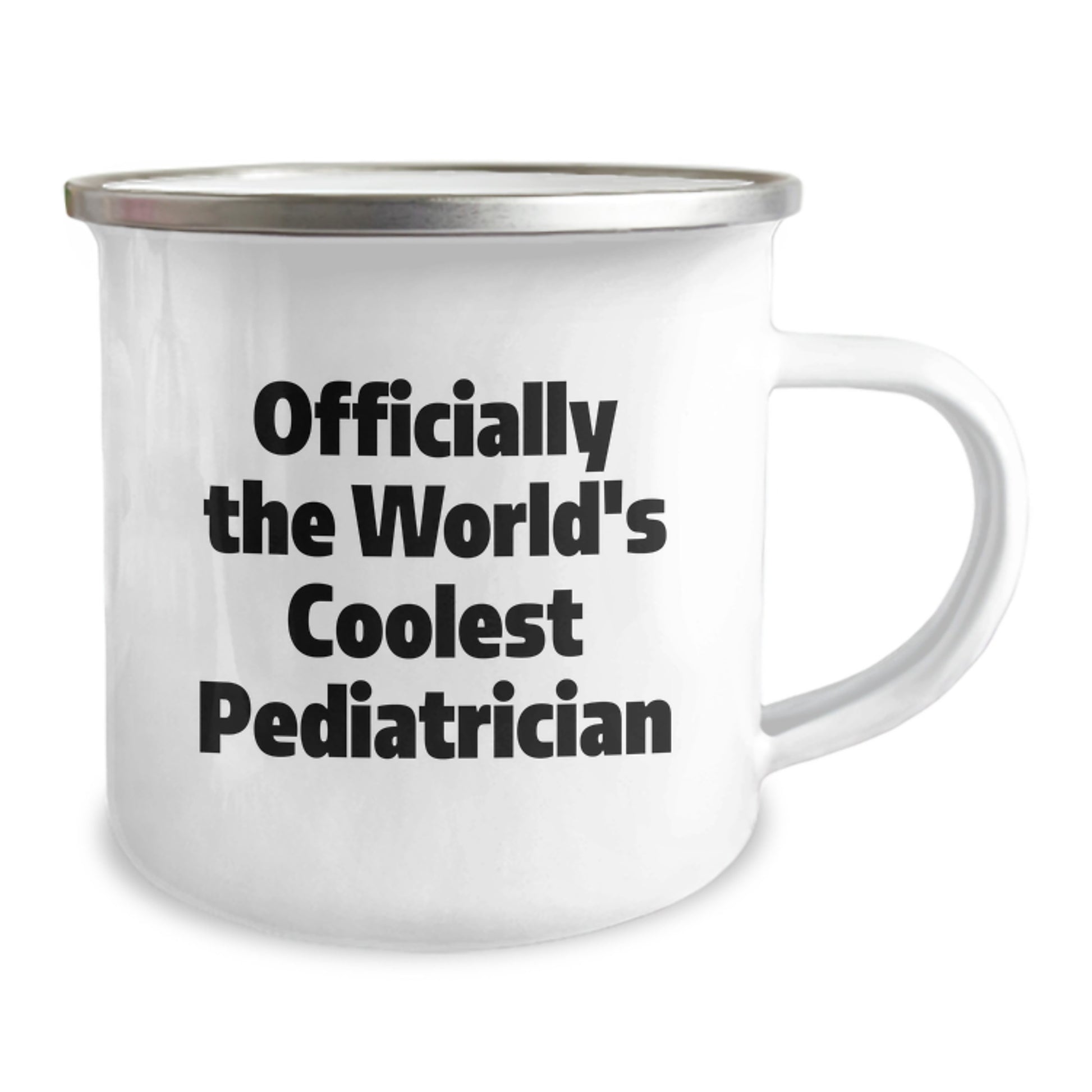 Funny Gifts from Men to 'Officially The World's Coolest Pediatrician' - Christmas Unique Gifts for Pediatricians - Camping Mug with Quote - Image 2