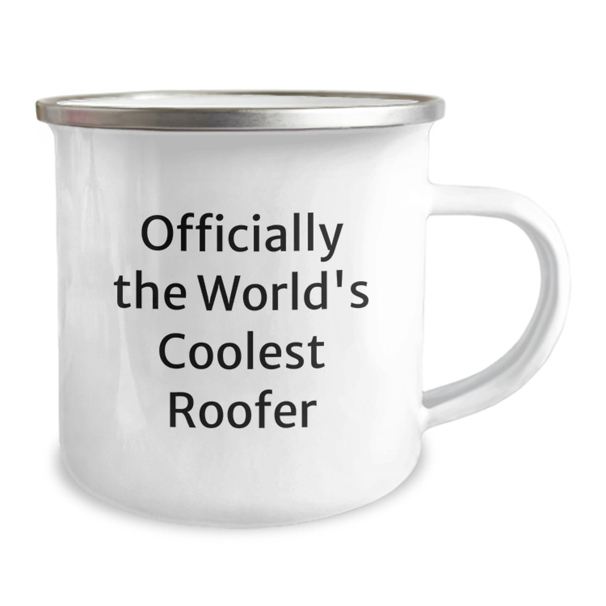 Funny Roofer Gifts for Him, Christmas Unique Roofer Mugs from Friends, 'Officially The World's Coolest Roofer' Stainless Steel Camping Mug for Men - Image 2