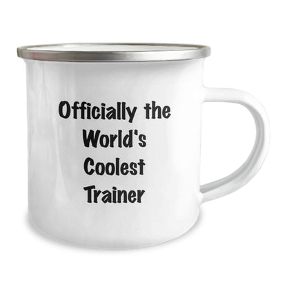 Trainer Gifts from Men, Funny Trainer Camping Mug for Friends, Officially The Worlds Coolest Trainer, Christmas Unique - Image 2