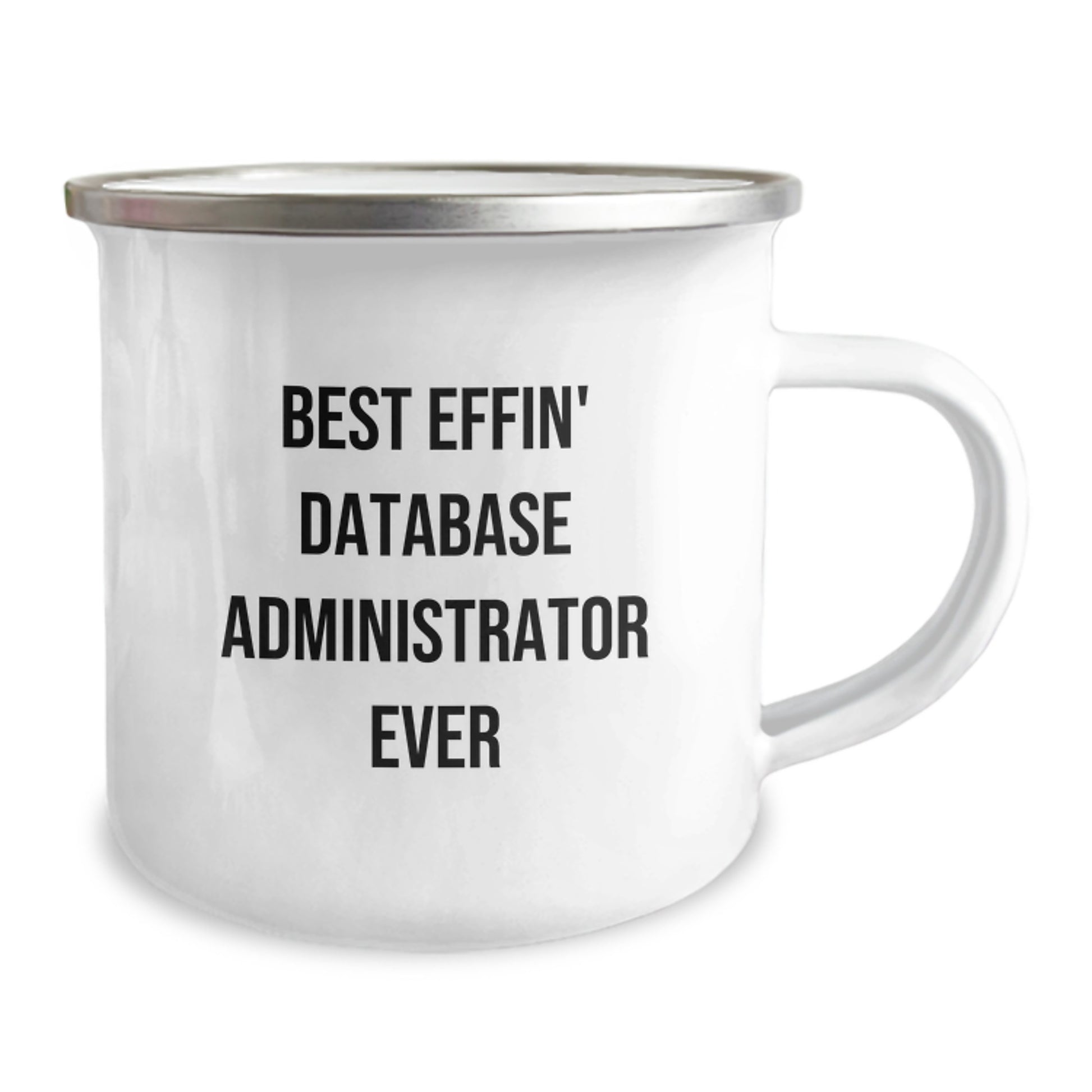 Funny Database Administrator Christmas Unique Gifts from Friends for the Best Effin' Data Wrangler Ever Camping Mug - Image 2