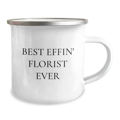 Funny Florist Gifts for Women, Best Effin' Florist Ever Camping Mug, Unique Christmas Unique Gifts from Friends - Image 2